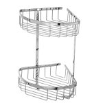 Etajera baie TRENDY’S dubla , crom 35 CM  X 30 CM, 9053, trendysanitary.ro