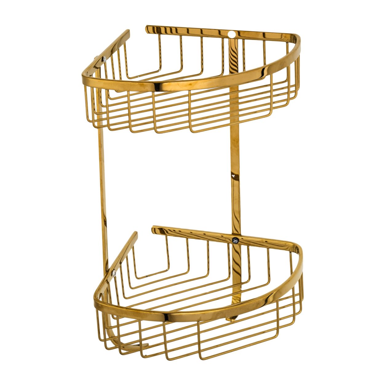 Etajera baie TRENDY’S dubla ,gold 35 CM X 30 CM, 8229, trendysanitary.ro