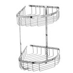 Etajera baie TRENDY’S dubla , crom 35 CM  X 30 CM, 3251, trendysanitary.ro
