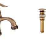 Baterie lavoar ,TRENDY’S, montare chiuveta baie ,jade-bronz antichizat cuventil evacuare lavoar fara prea plin, 1218, trendysanitary.ro