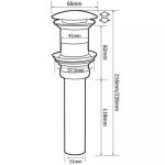 Baterie lavoar TRENDY’S ,montare pe blat, black-jade antichizat cu ventil evacuare lavoar fara prea plin, 9837, trendysanitary.ro