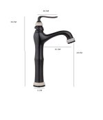 Baterie lavoar TRENDY’S ,montare pe blat, black-jade antichizat cu ventil evacuare lavoar fara prea plin, 1878, trendysanitary.ro