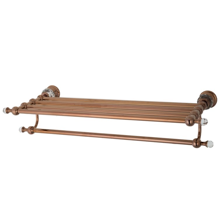 Etajere baie, Etajera depozitare prosoape TRENDY’S,montare pe perete rose-gold, trendysanitary.ro