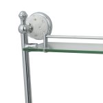Etajera baie dubla ,TRENDY’S,montare pe perete alb-crom, 3925, trendysanitary.ro