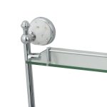 Etajera baie dubla ,TRENDY’S,montare pe perete alb-crom, 5627, trendysanitary.ro