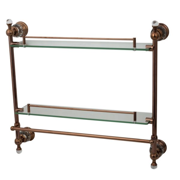 Etajera baie ,TRENDY’S montare pe perete  rose -gold, 9843, trendysanitary.ro