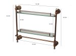 Etajera baie ,TRENDY’S montare pe perete rose -gold, 3720, trendysanitary.ro