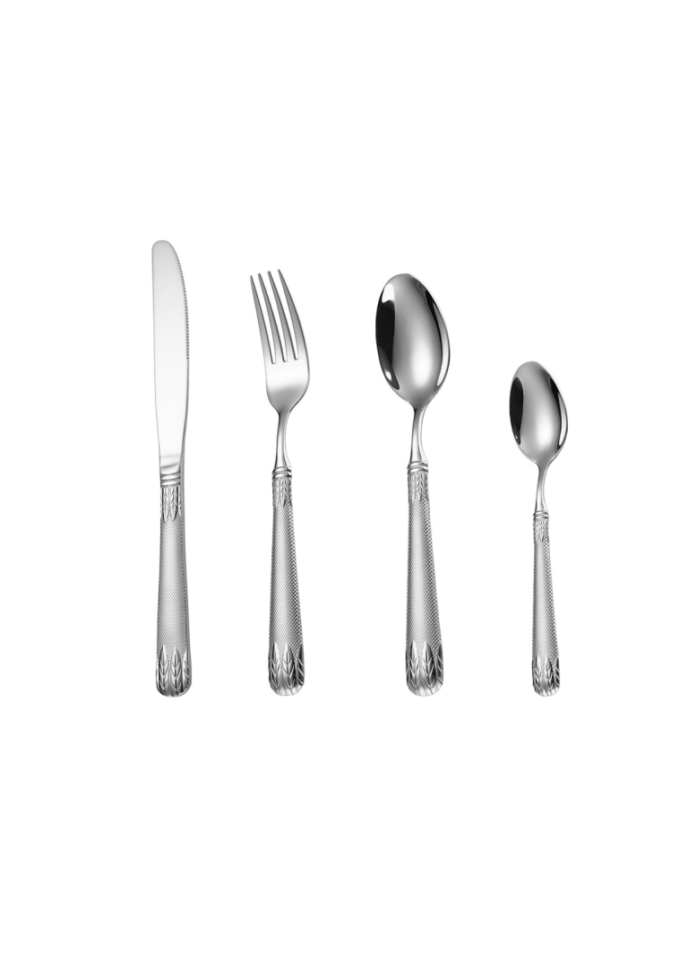 Set 16 tacamuri, din inox, pentru 4 persoane, TRENDY’S, 6656, trendysanitary.ro