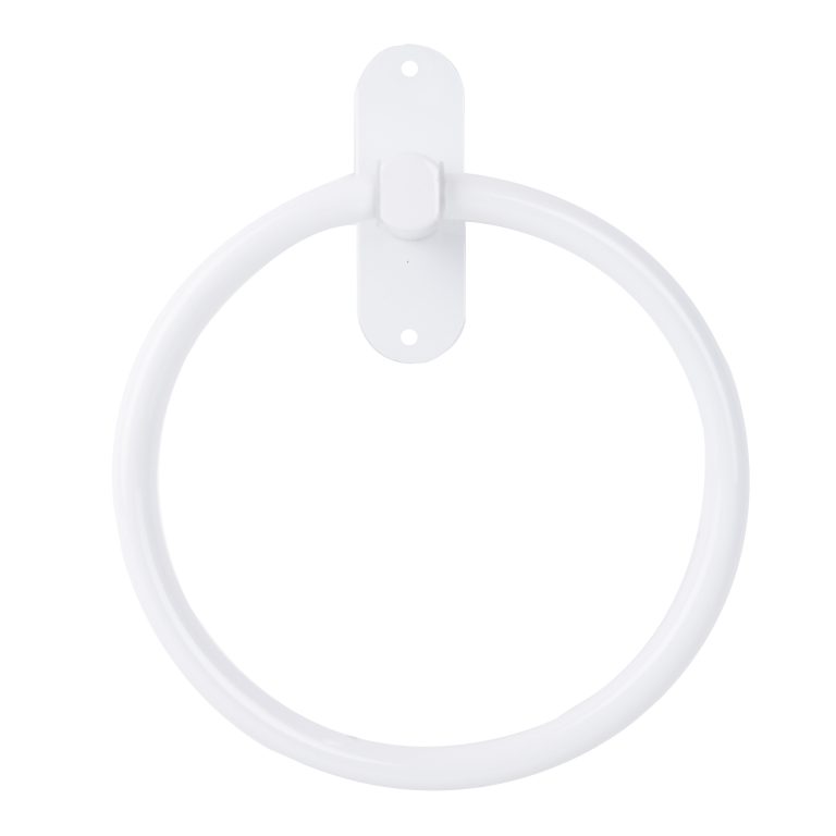 Suport prosop tip inel, prindere pe perete,alb Mat 17cm X 9cm, 6830, trendysanitary.ro