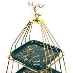 Tava fructe, cu trei nivele,verde-gold, 5622, trendysanitary.ro