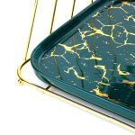 Tava fructe, cu trei nivele,verde-gold, 6980, trendysanitary.ro