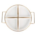 Tava fructe TRENDY’S, cu patru compartimente ,alb-auriu, 8803, trendysanitary.ro