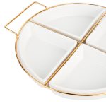 Tava fructe TRENDY’S, cu patru compartimente ,alb-auriu, 752, trendysanitary.ro