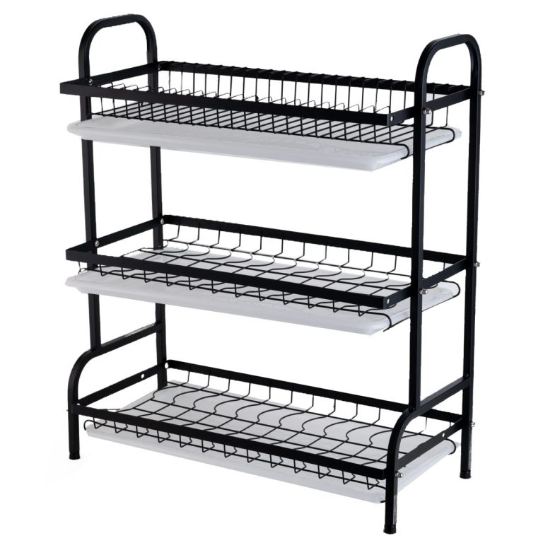 Suport vesela TRENDY’S, cu trei nivele, negru, 61 X 23,5 X 42cm, 4509, trendysanitary.ro