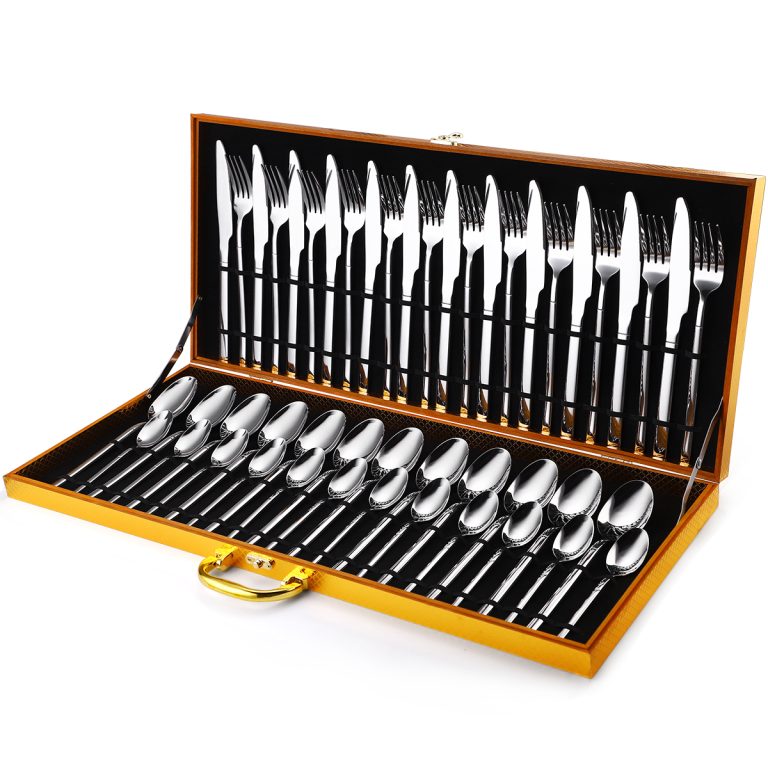 Set tacamuri din inox 48 piese, TRENDY’S, luxury edition, 1012, trendysanitary.ro