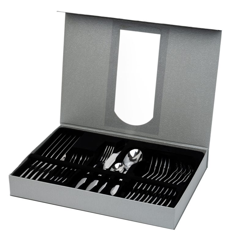 Set 24 tacamuri,stainless stell,pentru 6 persoane,RAWI-001,crom, 426, trendysanitary.ro