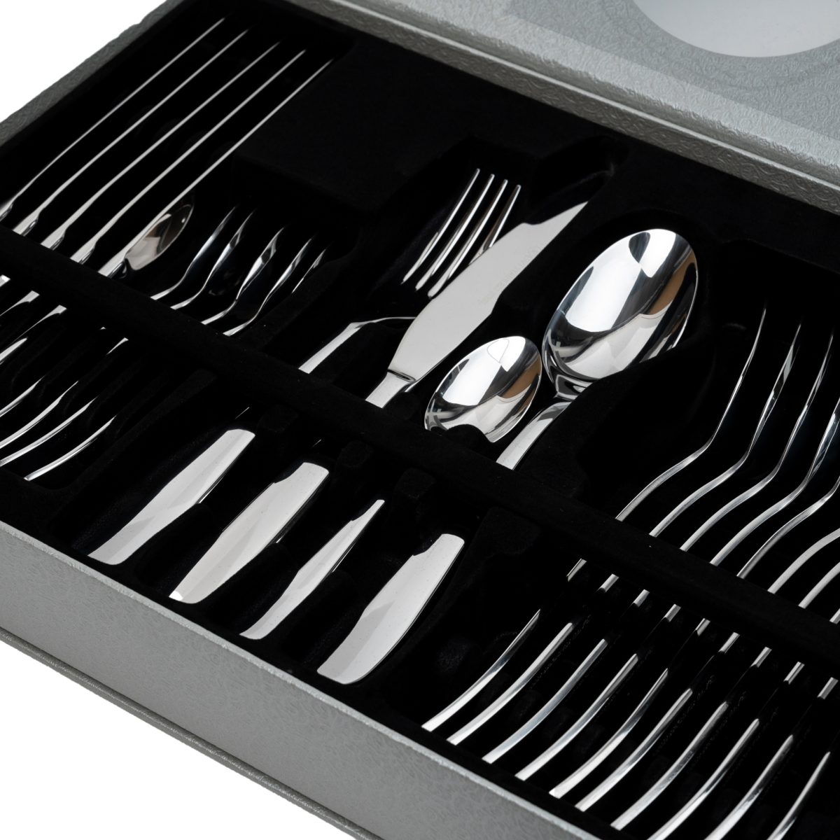 Set 24 tacamuri,stainless stell,pentru 6 persoane,RAWI-001,crom, 668, trendysanitary.ro