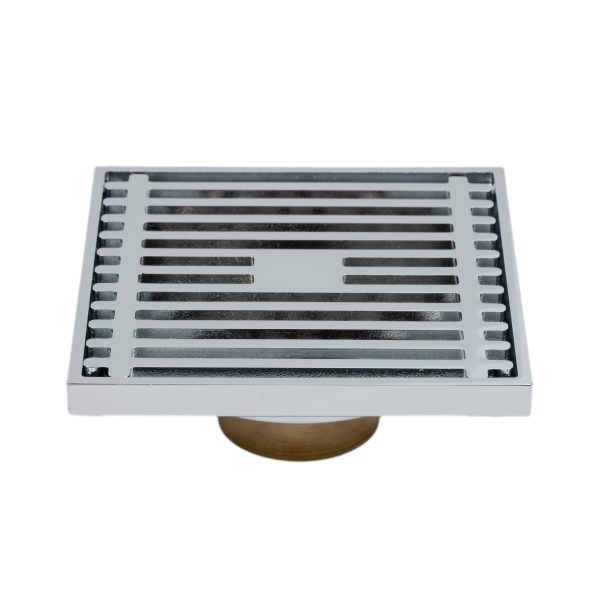 Sifon pardoseala,crom lucios 10 X10 cm , iesiere pe 40 mm, 1100, trendysanitary.ro