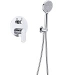 Baterie cada TRENDY’S, monocomanda incastrata in perete, crom lucios, 1312, trendysanitary.ro