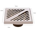 Sifon pardoseala 10×10 cm, iesire pe 40 mm, gold, 3624, trendysanitary.ro