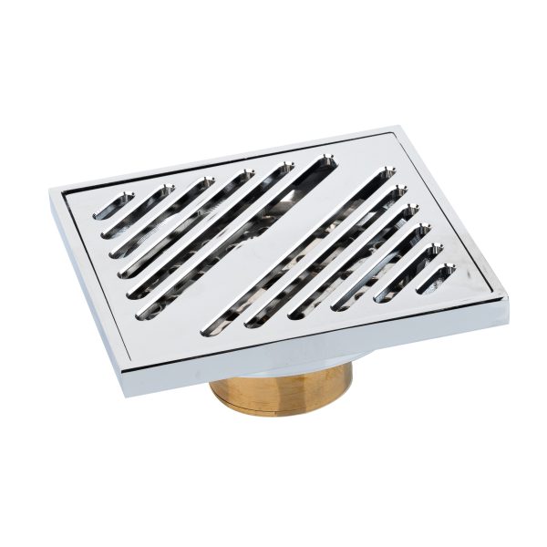 Sifon pardoseala 10×10 cm, iesire pe 40 mm, crom lucios, 1369, trendysanitary.ro