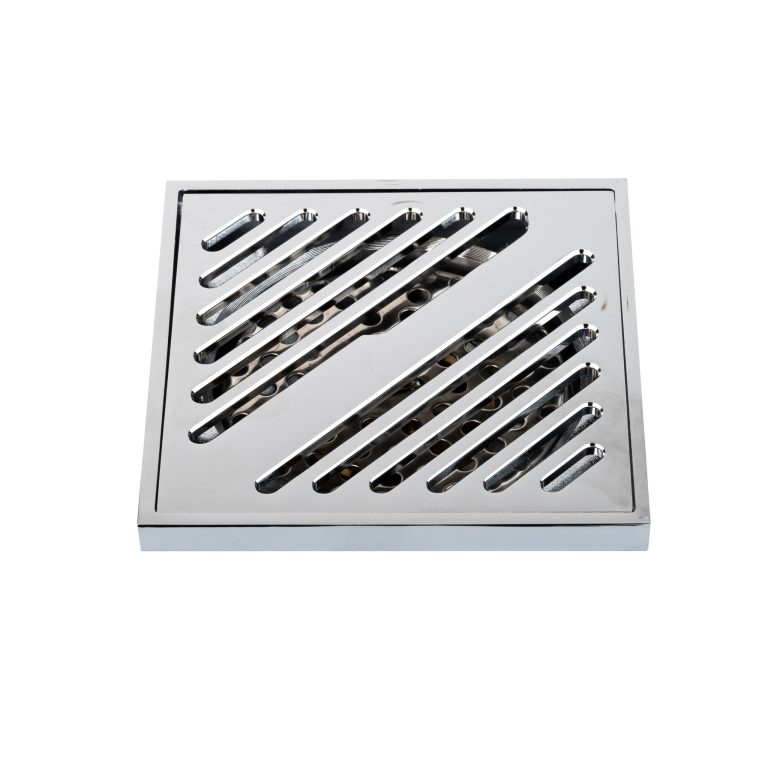 Sifon pardoseala 10×10 cm, iesire pe 40 mm, crom lucios, 7906, trendysanitary.ro