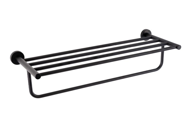 Etajere baie, Etajera depozitare prosoape TRENDY’S, negru Mat, trendysanitary.ro