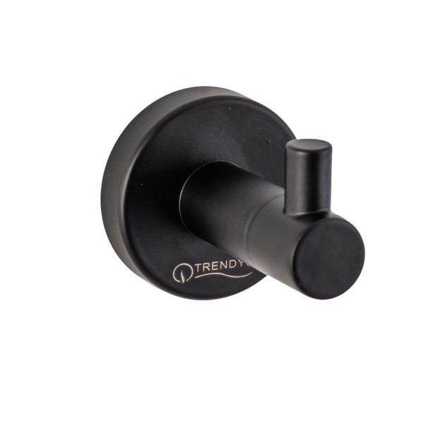 Cuier baie TRENDY’S, negru mat, 2286, trendysanitary.ro