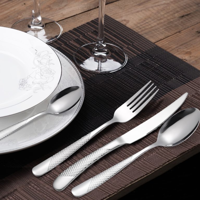 Set tacamuri din inox 24 piese, pentru 6 persoane, TRENDY’S, luxury edition, 2156, trendysanitary.ro