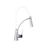 Baterie bucatarie lebada TRENDY’S white-chrome, 7092, trendysanitary.ro