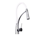 Baterie bucatarie lebada TRENDY’S white-chrome, 384, trendysanitary.ro