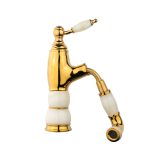 Baterie lavoar inaltime medie para dus extractabila, jade-gold, TRENDY’S, 3991, trendysanitary.ro