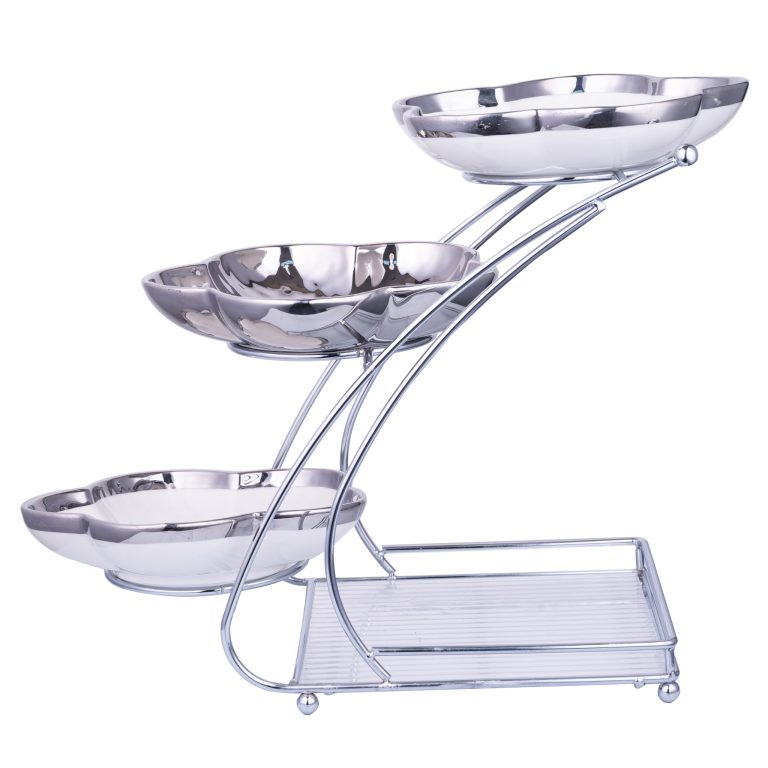 Tava fructe TRENDY’S, cu trei nivele, 20X 20X20 CM, 4730, trendysanitary.ro