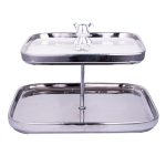 Tava fructe, cu doua nivele, aspect satinat, 18,5X20.5X25 CM, 9908, trendysanitary.ro