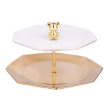 Tava fructe TRENDY’S, cu doua nivele gold,20X25 CM, 6166, trendysanitary.ro