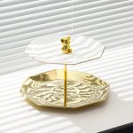 Tava fructe TRENDY’S, cu doua nivele gold,20X25 CM, 7203, trendysanitary.ro