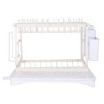 Suport vesela cu doua nivele, cu suport tacamuri, alb, 29X42X29 CM, 806, trendysanitary.ro