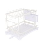 Suport vesela cu doua nivele, cu suport tacamuri, alb, 29X42X29 CM, 816, trendysanitary.ro