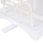 Suport vesela cu doua nivele, cu suport tacamuri, alb, 29X42X29 CM, 3573, trendysanitary.ro