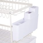 Suport vesela cu doua nivele, cu suport tacamuri, alb, 29X42X29 CM, 6361, trendysanitary.ro