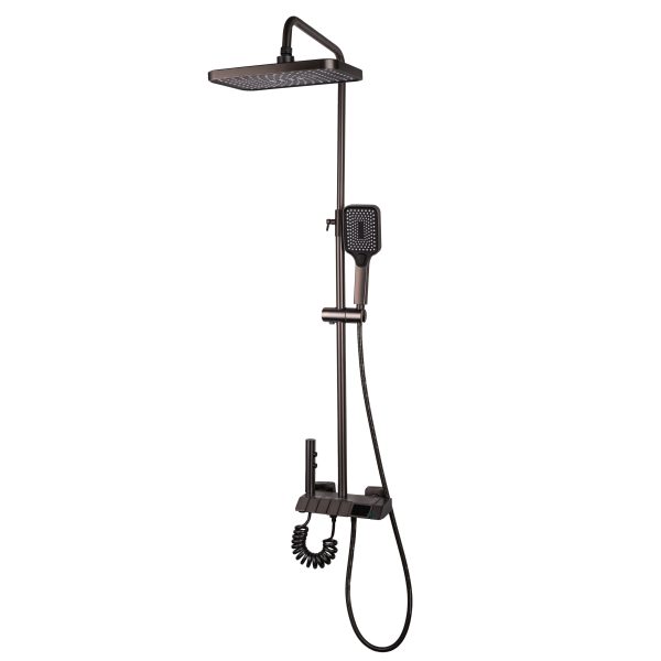 Coloana de dus TRENDY’S, cu patru functii si functie de bideu integrata, gri, 1433, trendysanitary.ro