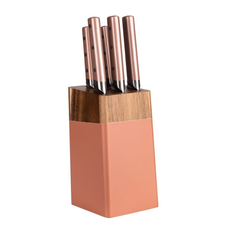 Set cinci cutie cu suport din lem RAWI-608, 2206, trendysanitary.ro