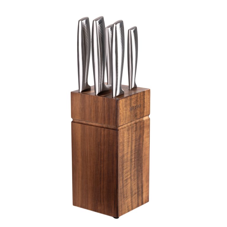 Set cinci cutie cu suport din lemn, RAWI-605, 3060, trendysanitary.ro