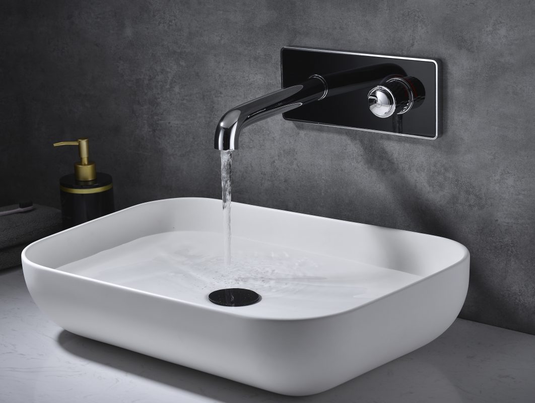 Baterii chiuveta baie, Baterie lavoar, incastrata in perete, crom lucios TRENDY’S,, trendysanitary.ro