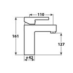 Baterie lavoar  alb Mat, 9155, trendysanitary.ro
