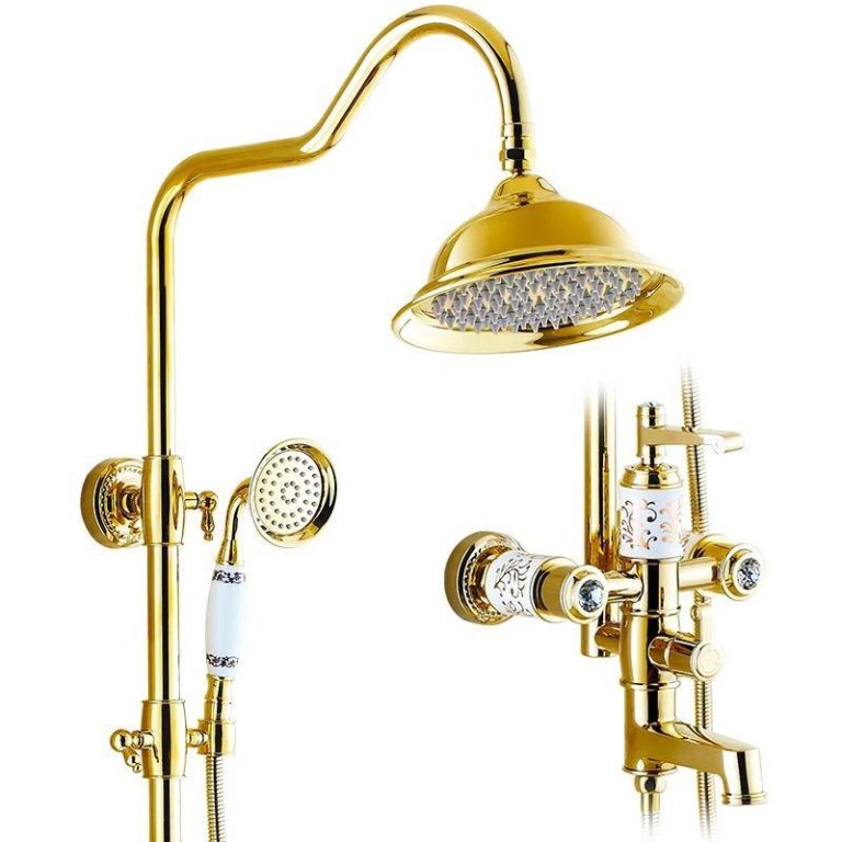 Coloane dus, Panou de duș TRENDY S cu trei funcții, finisaj Gold, trendysanitary.ro