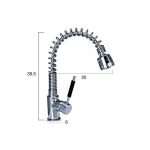 Baterie Bucătărie Cromată – Pară de Duș Extractabilă, 5198, trendysanitary.ro
