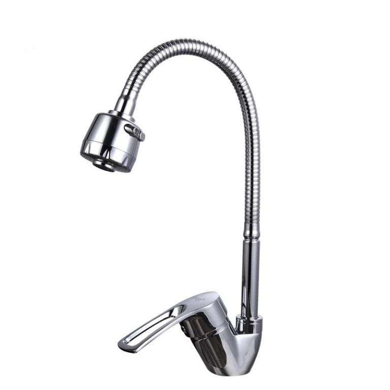 Baterie bucătărie TRENDY’S, tip lebădă, pipă flexibilă, 3441, trendysanitary.ro