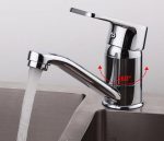 Baterie bucătărie TRENDY’S, pipă medie mobilă, finisaj crom lucios, 5626, trendysanitary.ro