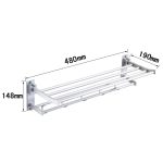 Suport prosop dublu rabatbil gri TRENDY S, 8118, trendysanitary.ro